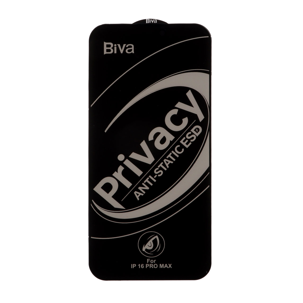 محافظ صفحه نمایش شیشه ای Full Cover Privacy Biva مدل Apple iPhone 16 Pro Max - مشکی